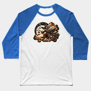 Halloween Witch Sticker Baseball T-Shirt